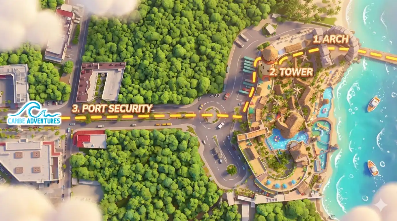 Port Exit & Meeting Location Map